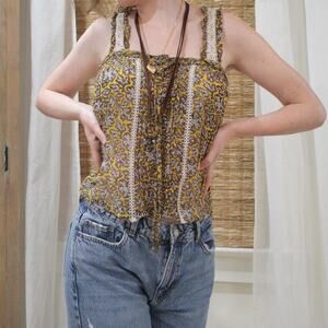 Cute marigoldyellow tank with white